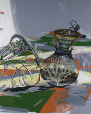 acrylic gouache original canvas painting