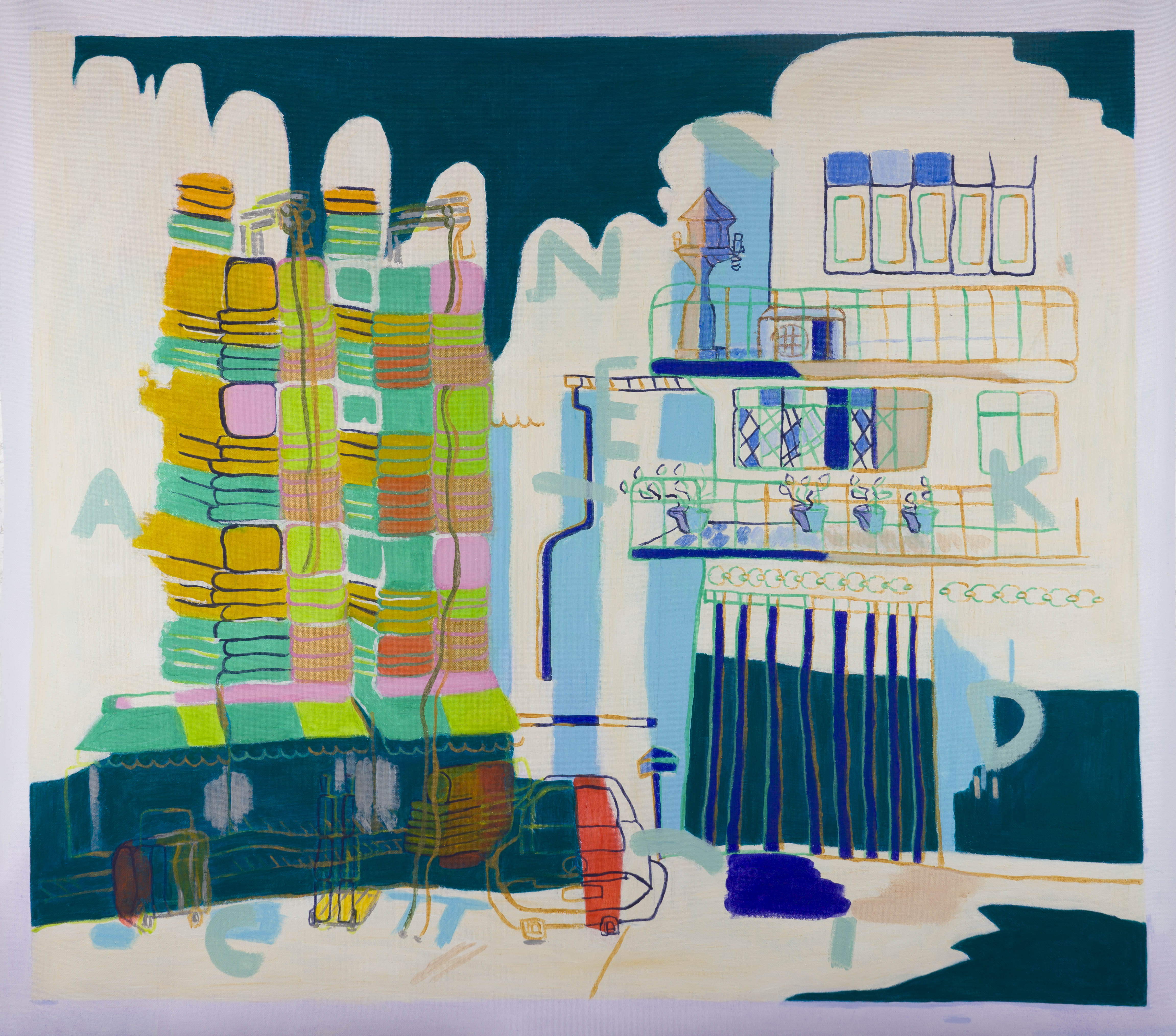 original painting acrylic-gouache painting